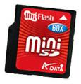 Карты памяти - A-DATA miniSD Card 1GB