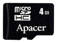 Карты памяти - Apacer microSDHC Card Class 4 4GB