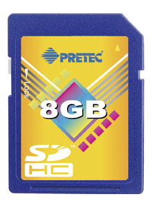 Карты памяти - Pretec SDHC 8Gb