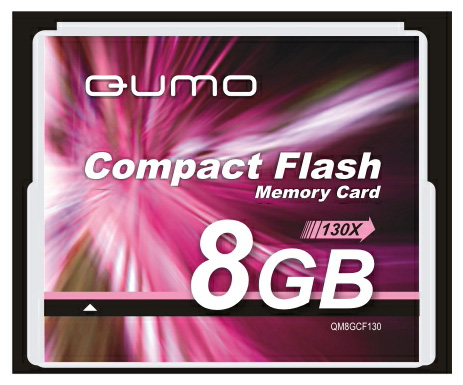 Карты памяти - QUMO CompactFlash 130X 8Gb
