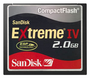 Карты памяти - Sandisk 2GB Extreme IV CompactFlash