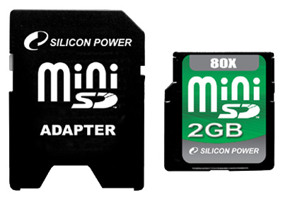 Карты памяти - Silicon Power MiniSD 2Gb 80X