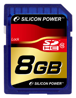 Карты памяти - Silicon Power SDHC Card 8GB Class 10